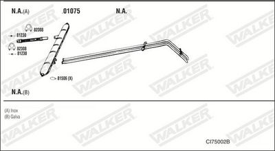 Изпускателна система WALKER CI75002B