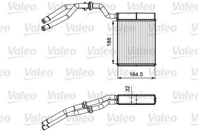 VALEO 811515 Радиатор печки  для FORD GALAXY (Форд Галаx)