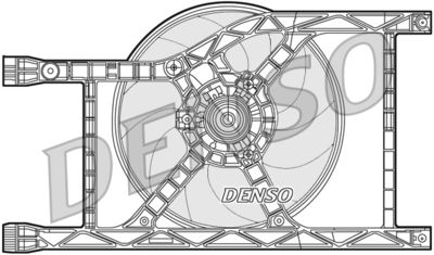 Вентилятор, охлаждение двигателя DENSO DER09045 для FIAT 500