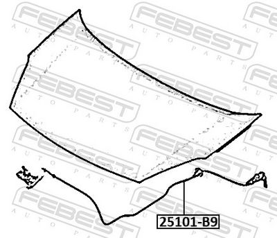 CABLU CAPOTA MOTOR FEBEST 25101B9 1