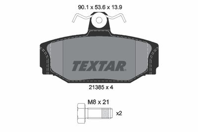 Комплект тормозных колодок, дисковый тормоз TEXTAR 2138501 для VOLVO S90