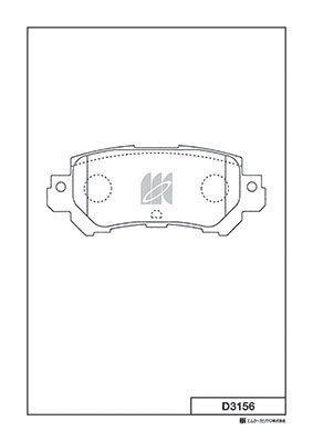 Комплект тормозных колодок, дисковый тормоз MK Kashiyama D3156 для MAZDA CX-3