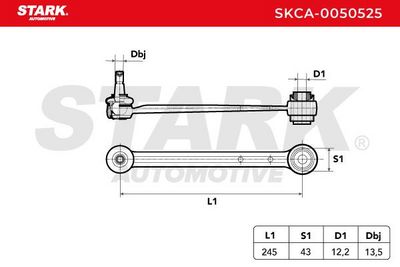 носач, окачване на колелата STARK SKCA-0050525