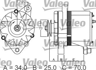 Генератор VALEO 436117 для FIAT UNO