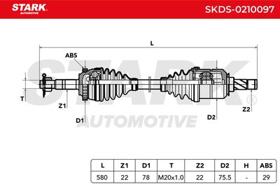 полуоска STARK SKDS-0210097