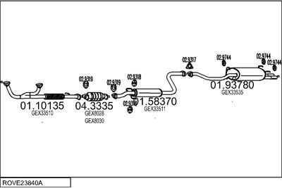 Układ wydechowy MTS ROVE23840A003199