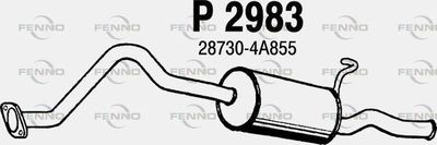 Глушитель выхлопных газов конечный FENNO P2983 для HYUNDAI H-1