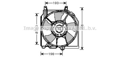 Вентилятор, охлаждение двигателя AVA QUALITY COOLING DN7523 для NISSAN PRIMERA
