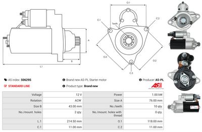 STARTER AS-PL S0629S 4