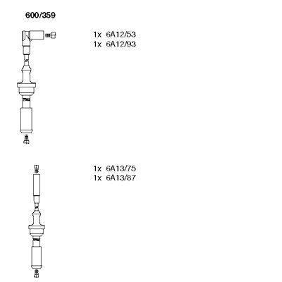 Комплект проводов зажигания BREMI 600/359 для CITROËN CX