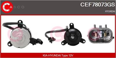 CASCO CEF78073GS Вентилятор системы охлаждения двигателя  для HYUNDAI ACCENT седан (X-3) 1.5 i 12V