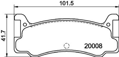 Комплект тормозных колодок, дисковый тормоз HELLA 8DB 355 026-721 для DAIHATSU GRAN