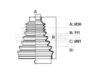 Bellow, drive shaft Borg & Beck BCB6428