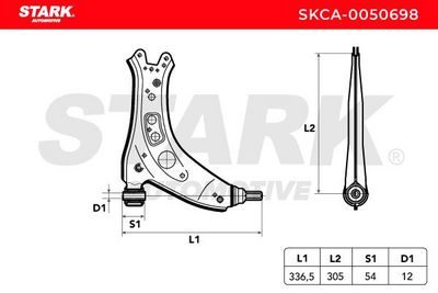 носач, окачване на колелата STARK SKCA-0050698