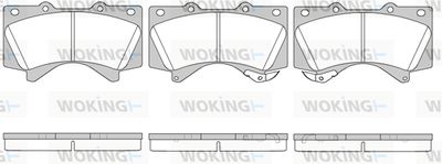 Комплект тормозных колодок, дисковый тормоз WOKING P13713.02 для LEXUS GX