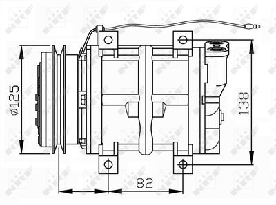 Компрессор, кондиционер NRF 32745G для MITSUBISHI L200