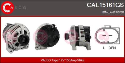 CASCO CAL15161GS Генератор  для LAND ROVER FREELANDER I (L314) 2.0 Td4 4x4