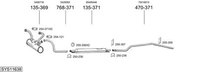 Изпускателна система BOSAL SYS11638