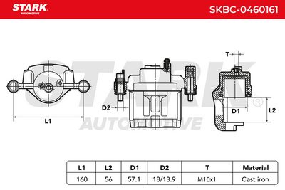 спирачен апарат STARK SKBC-0460161