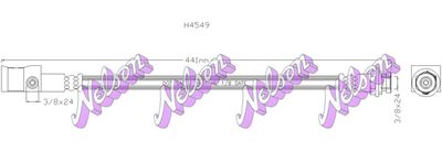 Тормозной шланг KAWE H4549 для JEEP WRANGLER
