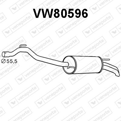 Глушитель выхлопных газов конечный VENEPORTE VW80596 для VW TRANSPORTER