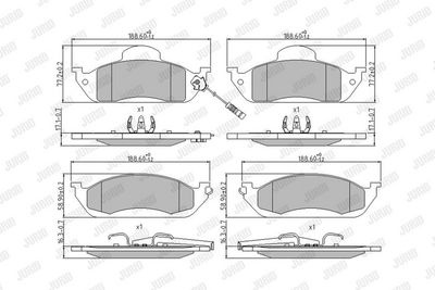 BREMSBELAGSATZ SCHEIBENBREMSE JURID 573034J