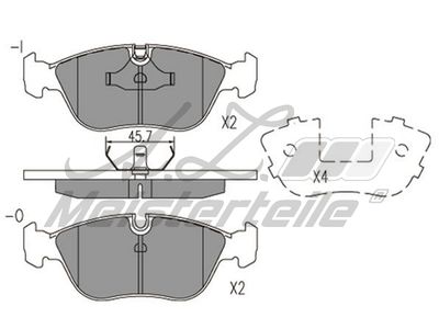комплект спирачно феродо, дискови спирачки A.Z. Meisterteile AZMT-44-022-2140