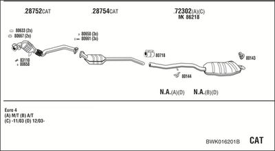 SISTEM DE ESAPAMENT WALKER BWK016201B