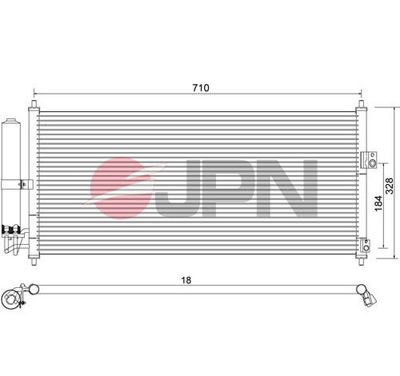 Kondenzátor klimatizácie JPN 60C9109-JPN