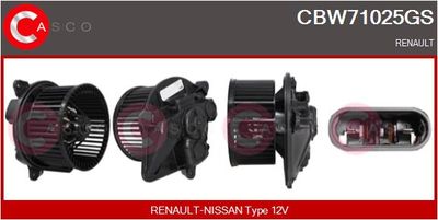 Вентилятор салона CASCO CBW71025GS для RENAULT TRAFIC