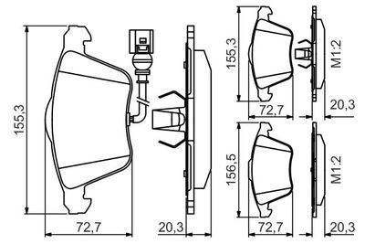 Комплект тормозных колодок, дисковый тормоз BOSCH 0 986 495 356 для AUDI A3