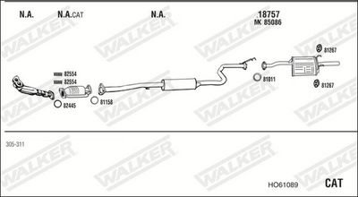Изпускателна система WALKER HO61089