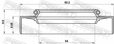 Уплотняющее кольцо, ступица колеса 95GDW-66850810X