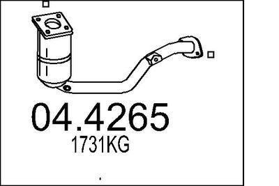 Катализатор MTS 04.4265 для CITROËN C2