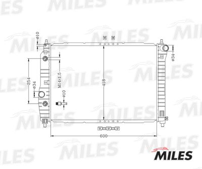 Радиатор, охлаждение двигателя MILES ACRB134 для DAEWOO KALOS