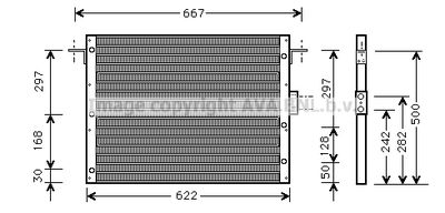 AVA QUALITY COOLING AU5075 Радиатор кондиционера  для LAND ROVER RANGE ROVER II (P38A) 4.0 4x4