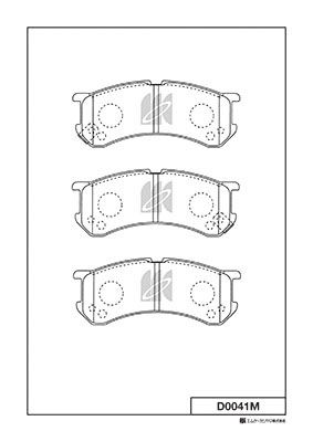 Комплект тормозных колодок, дисковый тормоз MK Kashiyama D0041M