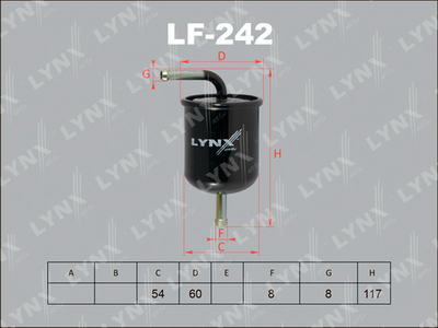 LYNXauto LF-242 Топливный фильтр  для INFINITI  (Инфинити Ж30)