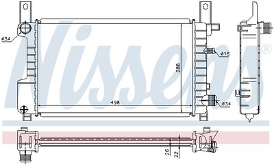 Radiator, engine cooling 62076A