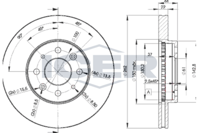 спирачен диск ICER 78BD2232-2