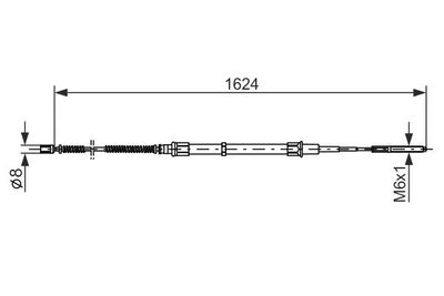 Тросик, cтояночный тормоз BOSCH 1 987 477 407 для VW PASSAT