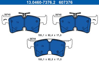 BREMSBELAGSATZ SCHEIBENBREMSE