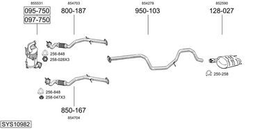 ABGASANLAGE BOSAL SYS10982