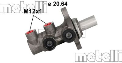 Главный тормозной цилиндр METELLI 05-0897 для HYUNDAI i10