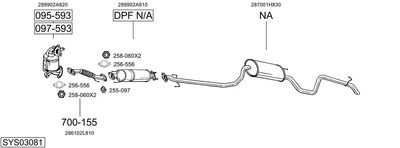 Изпускателна система BOSAL SYS03081