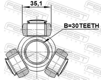 Spider Assembly, drive shaft 1216-ELN19