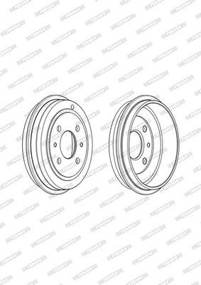 BREMSTROMMEL FERODO FDR329005 3