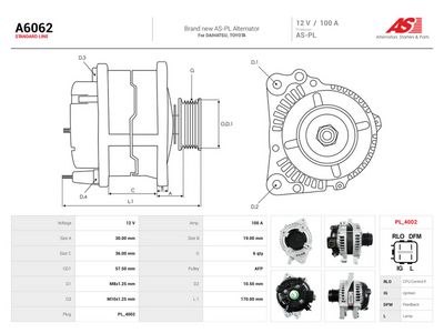 Alternator AS-PL A6062