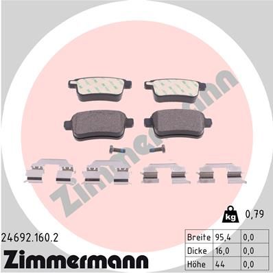 Brake Pad Set, disc brake 24692.160.2