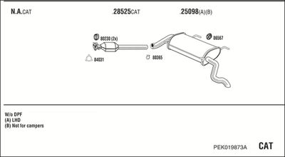 SISTEM DE ESAPAMENT WALKER PEK019873A